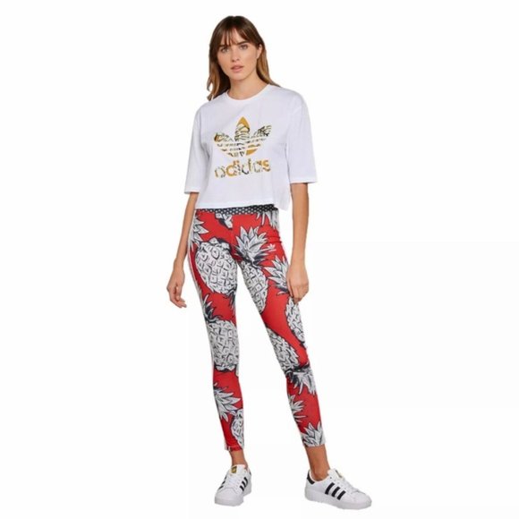 adidas Pants - Adidas x Farm Rio Pineapple Leggings Tights XS